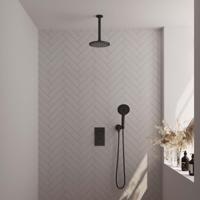 Thermostatische inbouw regendouche met 3-weg omstelling en 20 cm douchekop - thumbnail