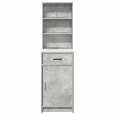 Highboard met lade Betongrijs 40 x 40,5 x 135 cm Bewerkt hout