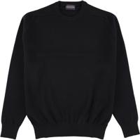 Osborne Crew Neck Trui Lamswol Navy Tailored Fit - thumbnail