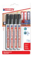 Edding Permanentmarker 4-3000-4-1001 Permanent marker Zwart Watervast: Ja - thumbnail
