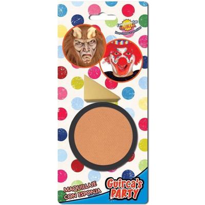 Huidskleurige schmink met sponsje