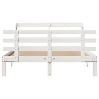 Bedframe met hoofdeinde zonder matras 120x200 cm wit - thumbnail