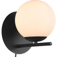 LED Wandlamp - Wandverlichting - Trion Pora - E14 Fitting - Rond - Mat Zwart - Aluminium - thumbnail