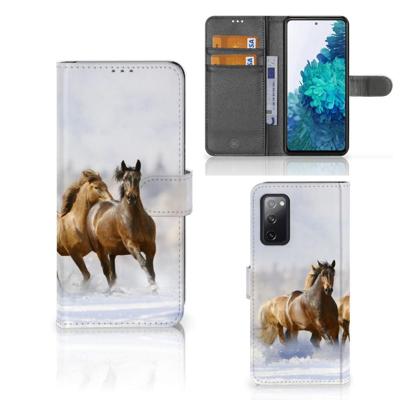 Samsung Galaxy S20 FE | Telefoonhoesje | Met pasjeshouder | Paarden Samsung Galaxy S20 FE | Telefoonhoesje | Met pasjeshouder | Paarden