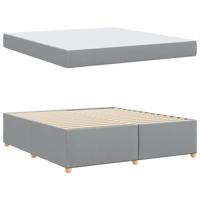 Bedframe met matras Lichtgrijs 180 x 200 cm Stof - thumbnail