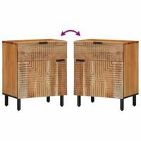 Nachtkastje met lade Bruin 50 x 33 x 60 cm Massief acaciahout - thumbnail