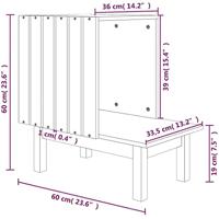 Kattenhuis 60x36x60 cm massief grenenhout - thumbnail
