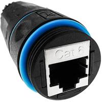 TECHLY Professional 105896 Cat.6 RJ45 F/F waterdicht IP68 zwart - thumbnail