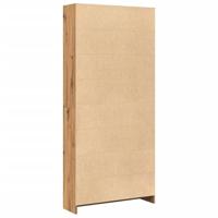 Boekenkast 80x24x176 cm bewerkt hout artisanaal eikenkleurig - thumbnail