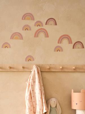Set van 20 regenboogstickers rozen