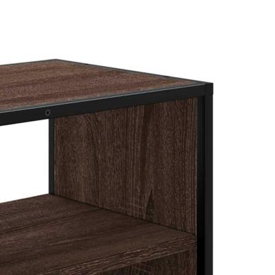 Tv-meubel 80x31x39,5 cm bewerkt hout metaal bruin eikenkleurig Tv-meubel 80x31x39,5 cm bewerkt hout metaal bruin eikenkleurig