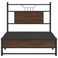 Bedframe zonder matras bewerkt hout bruin eikenkleur 90x200 cm - thumbnail
