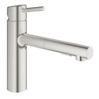 GROHE Concetto Keukenkraan - uittrekbare uitloop - 2 straalsoorten - supersteel geborsteld 30273dc1 - thumbnail