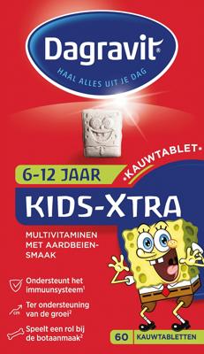 Dagravit Multi kids framboos 6-12 jaar (120 Kauwtab)