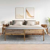 Nachtkastjes 2 st met 2 lades 40x36,5x62 cm oud houtkleurig - thumbnail