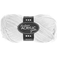 Creativ Company Acrylgaren, wit, 50gr, 80m - thumbnail