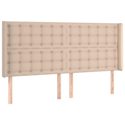 Boxspring met matras en LED kunstleer cappuccinokleur 180x200cm - thumbnail