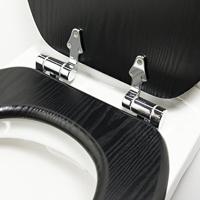 Toiletzitting Tiger Blackwash Softclose Hout Zwart - thumbnail