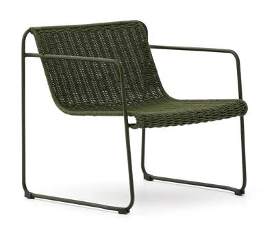 Kave Home Outdoor Fauteuil 'Maurina' Touw en staal, kleur Groen
