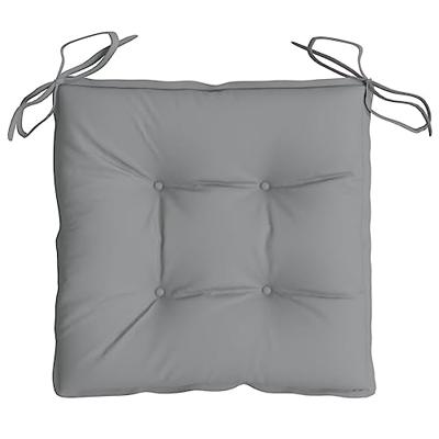 Stoelkussens 2 st 40x40x7 cm oxford stof grijs