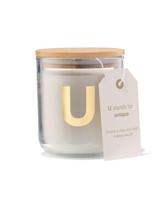 HEMA Kaars in glas Ø8x10cm letter U - thumbnail