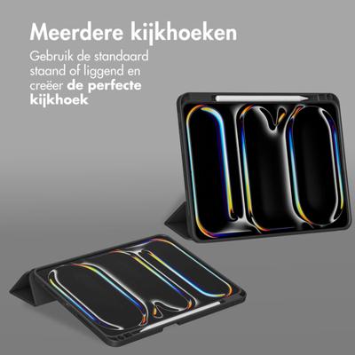 Accezz Smart Silicone Bookcase voor Apple iPad Pro 13 (2024) M4 Tablethoesje Zwart Accezz Smart Silicone Bookcase voor Apple iPad Pro 13 (2024) M4 Tablethoesje Zwart