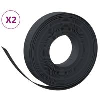 VidaXL Tuinranden 2 st 10 m 10 cm polyetheen zwart - thumbnail