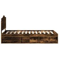 Bedframe Gerookt eiken 75 x 190 cm Massief grenenhout - thumbnail