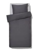 HEMA Dekbedovertrek percal katoen 140x200/220 donkergrijs (donkergrijs) - thumbnail
