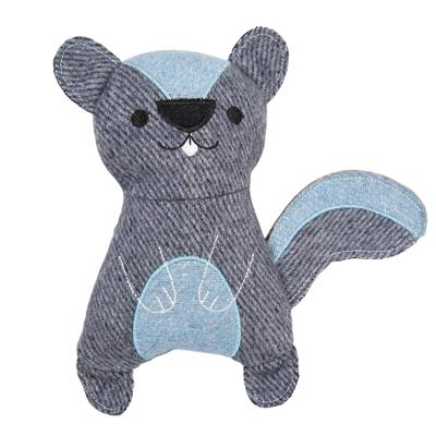 Jack and Vanilla Hondenspeelgoed - Knuffel met piep - Gerecycled wol - Bever - 23 cm