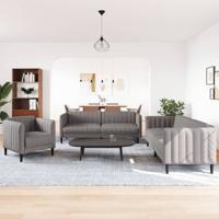 3-delige Loungeset stof taupe - thumbnail