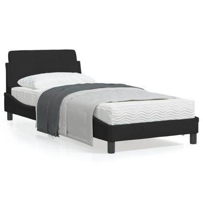 Bedframe met hoofdeinde zonder matras 80x200 cm fluweel zwart