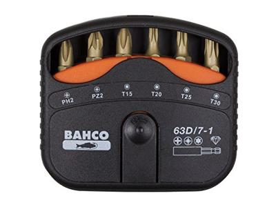 Bahco bits set 7pcs diamond ph,pz,t | 63D/7-1 Bahco bits set 7pcs diamond ph,pz,t | 63D/7-1