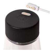 Lucide LORALI - Oplaadbare Tafellamp Binnen/Buiten - Accu/Batterij - Ø 7,7 cm - LED Dimb. - 1x1,2W 2600K/3000K - IP44 - Zwart - thumbnail