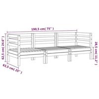 Tuinbank 3-zits massief grenenhout - thumbnail