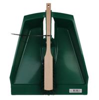 Stoffer en blik kunststof groen - thumbnail