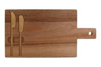 Snijplank Home ESPRIT Roestvrij staal Acacia 38 x 20 x 1,5 cm (3 Onderdelen) - thumbnail