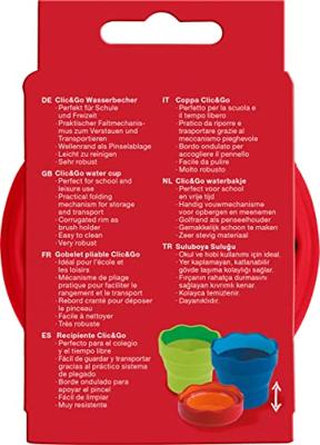 Faber Castell fc-181517 watercup clic & go roze/oranje Faber Castell fc-181517 watercup clic & go roze/oranje
