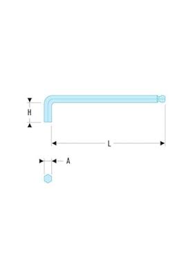 Facom lange inbussleutel kogelkop 3mm - 83SH.3 Facom lange inbussleutel kogelkop 3mm - 83SH.3