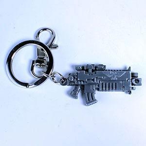 Warhammer 40K Metal Keychain Bolter Metallic Finish Warhammer 40K Metal Keychain Bolter Metallic Finish