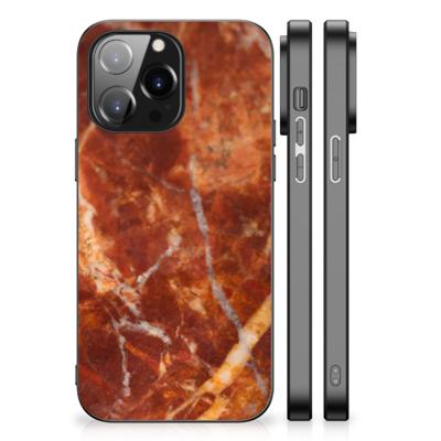 iPhone 14 Pro Max Marmeren Print Telefoonhoesje Marmer Bruin