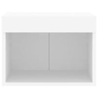 Nachtkastje met LED's wandgemonteerd wit - thumbnail