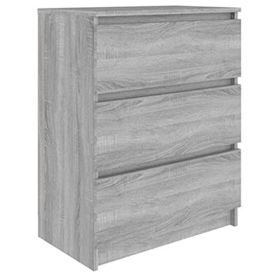 Dressoir 60x35x76 cm bewerkt hout grijs sonoma eikenkleurig