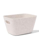 HEMA Mand 20x12cm vilt beige - thumbnail