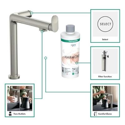 Hansgrohe Aqittura M91 Filter systeem 240, 1jet, starter set, rvs look