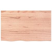 Wandschap 80x50x(2-6) cm behandeld massief eikenhout lichtbruin - thumbnail
