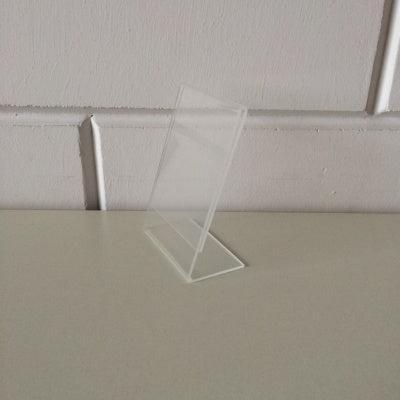 L-standaard acryl bxh 75x105mm A7 staand