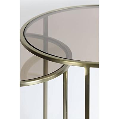 Light & Living Bijzettafel 'Duarte' Set van 2 stuks, kleur Goud/Lichtbruin Light & Living Bijzettafel 'Duarte' Set van 2 stuks, kleur Goud/Lichtbruin