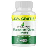 Livinggreens Magnesium citraat 400mg voordeelverpakking 320 Tabletten - thumbnail