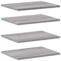 Wandschappen 4 st 40x30x1,5 cm bewerkt hout grijs sonoma eiken - thumbnail